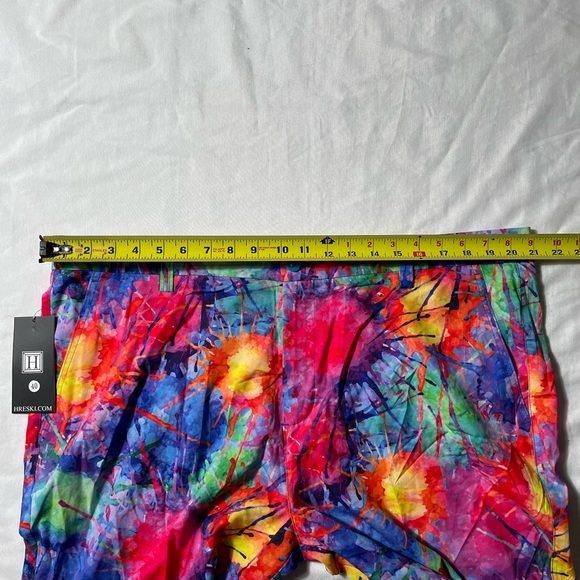 NWT Hreski Explosion of color mulitcolored golf shorts men’s size 40 - Picture 5 of 6